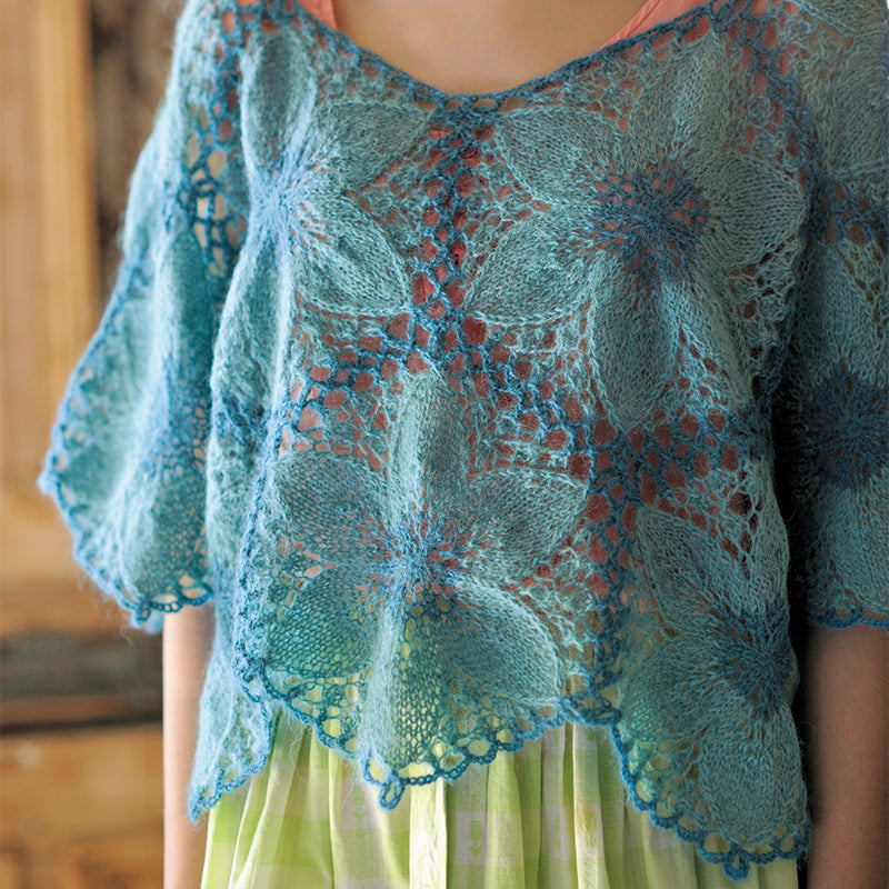 Kunst knitted flower motif pullover