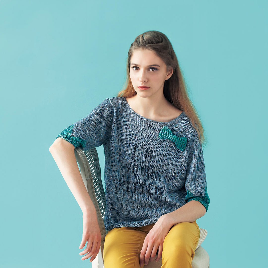 Pullover with embroidered letters