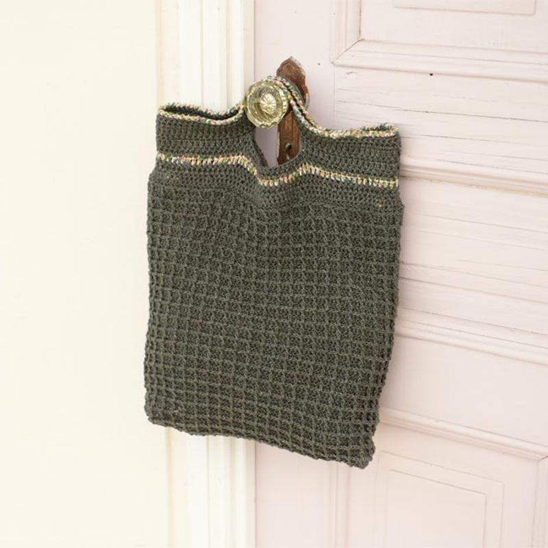 Reversible bag with waffle stitch