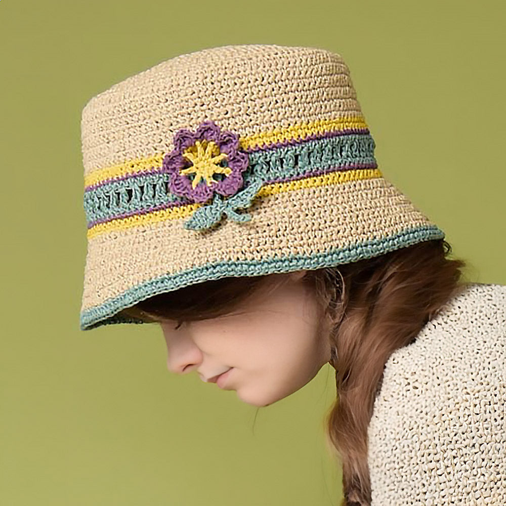 花モチーフの帽子