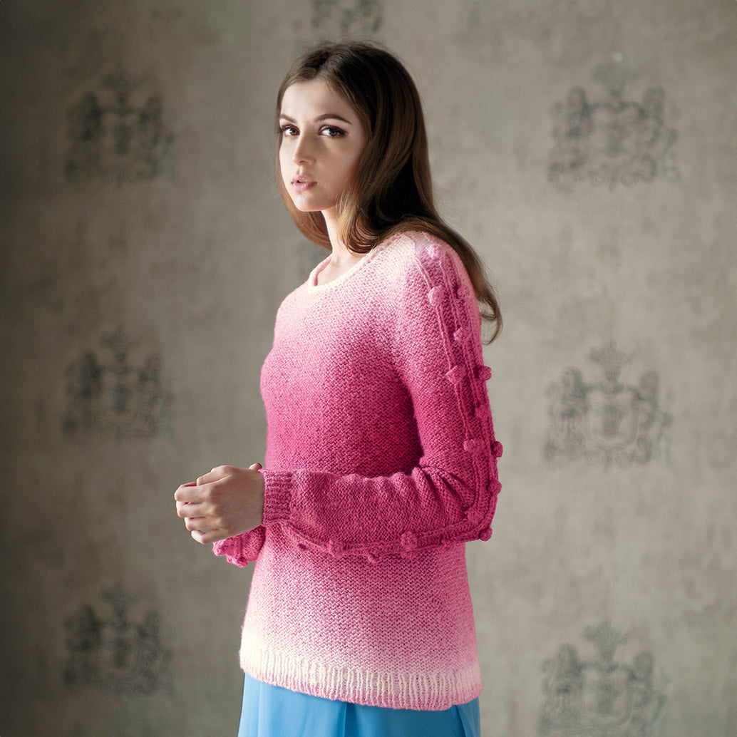 pink gradation pullover