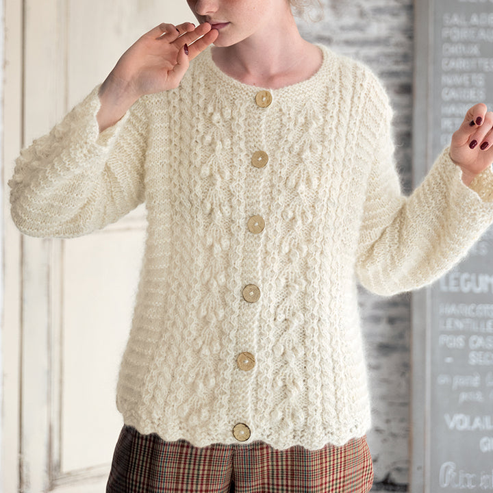 cable &amp; bobble cardigan