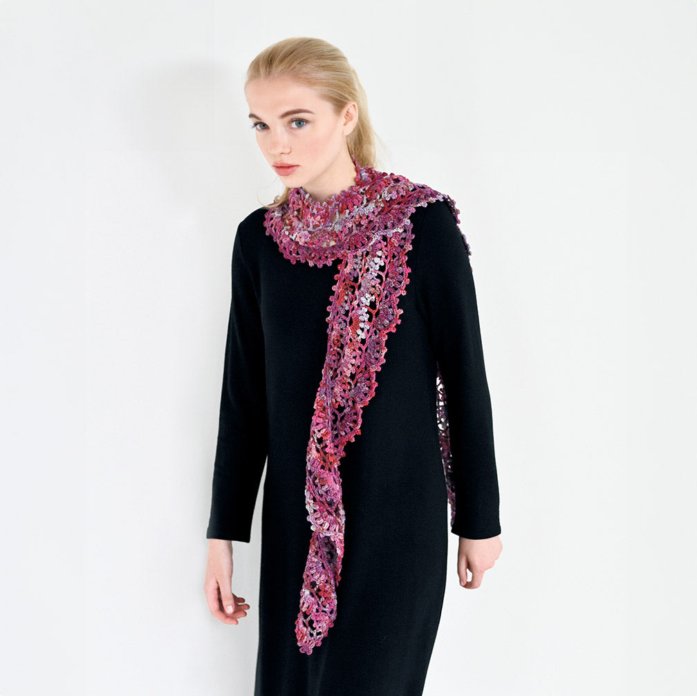 Purple step-dyed shawl