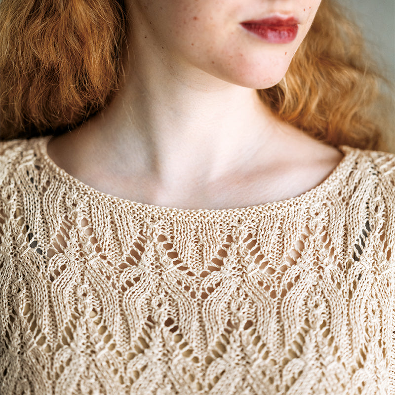 zigzag lace pullover