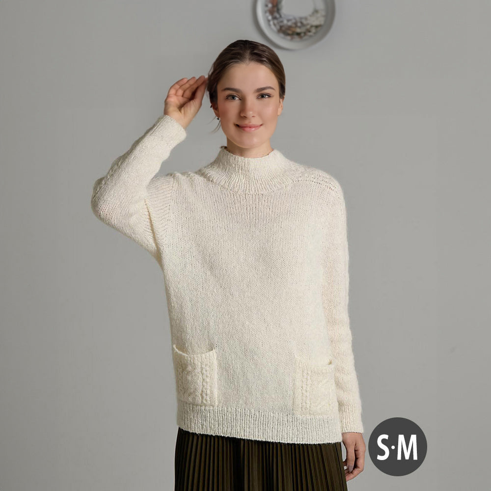 Top-down epaulet sweater [S/M]