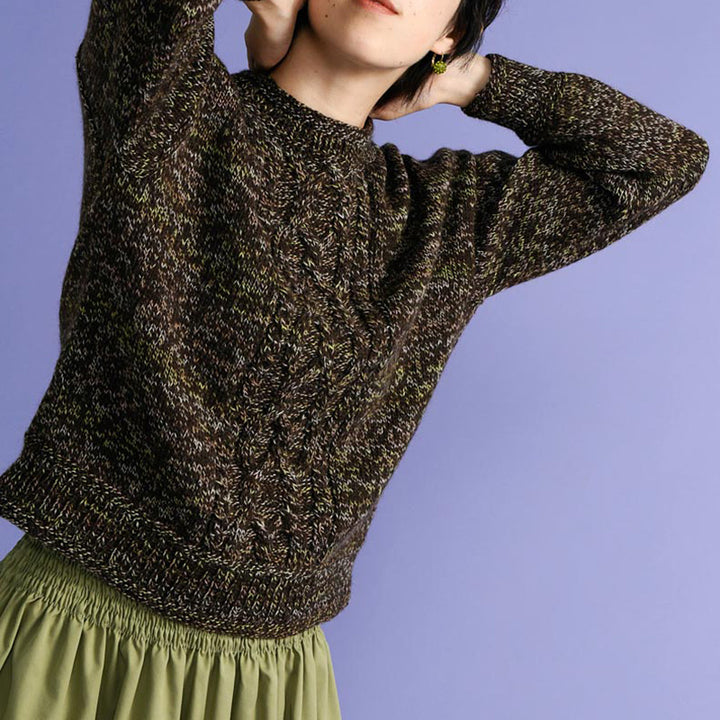 Cable pattern short pullover