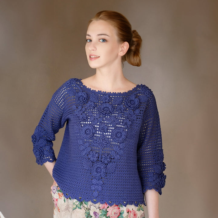 Irish crochet pullover