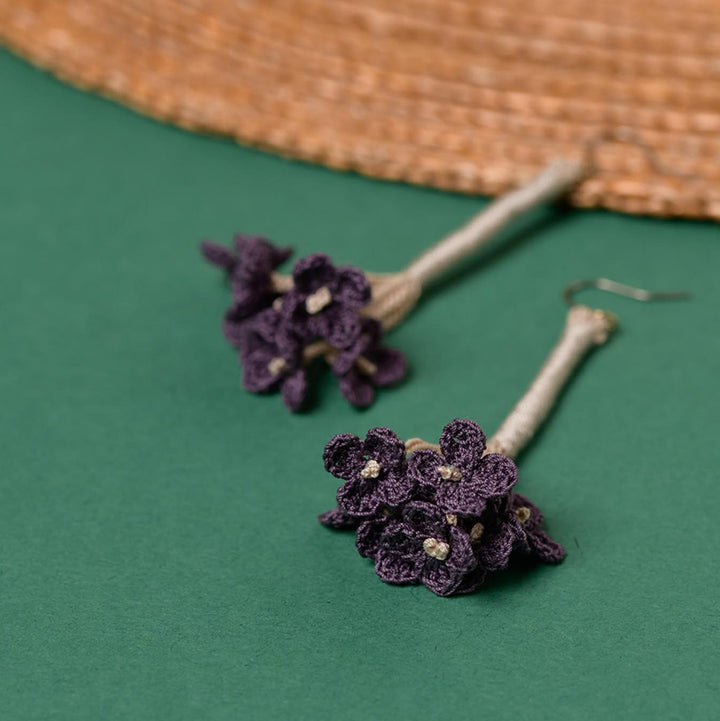 small bouquet earrings and brooch