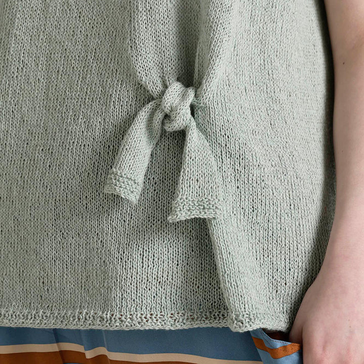 Pullover with ribbon knot [S/M]