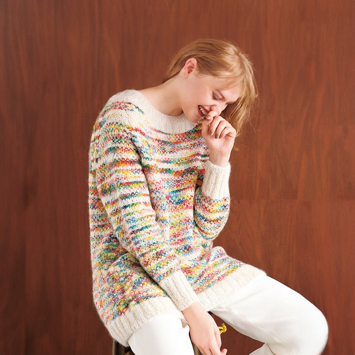 colorful raglan pullover