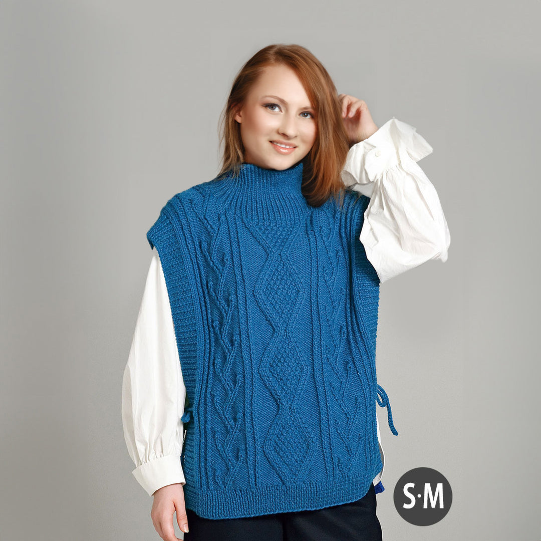 Aran pattern square vest [S/M]