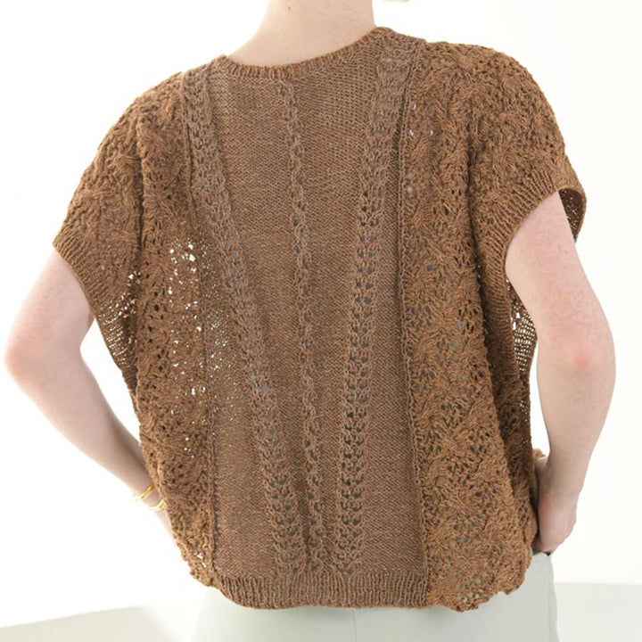 V-line poncho-style pullover