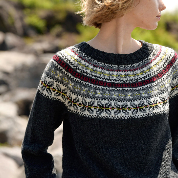 Fair Isle pattern round yoke pullover