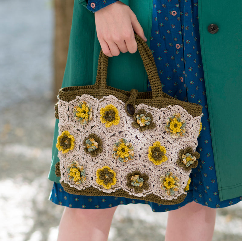 flower motif bag