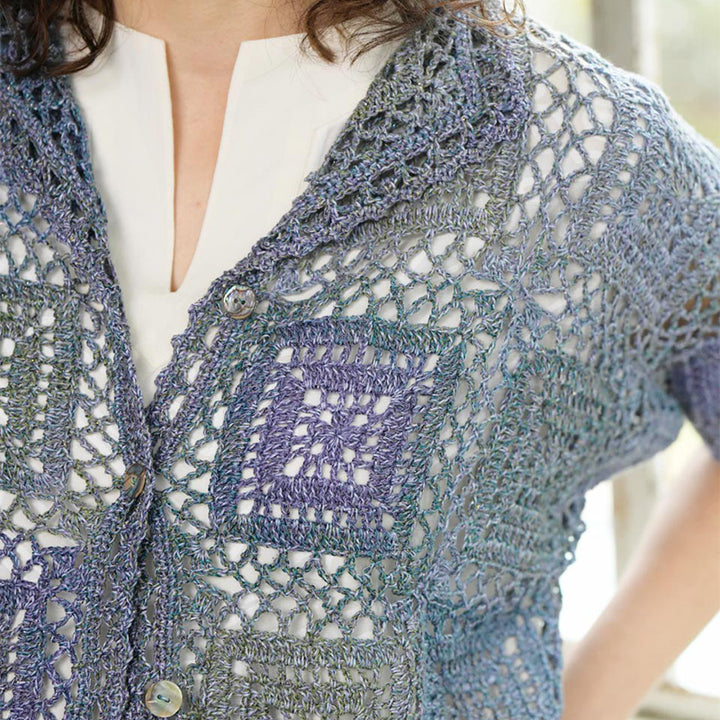 square motif cardigan