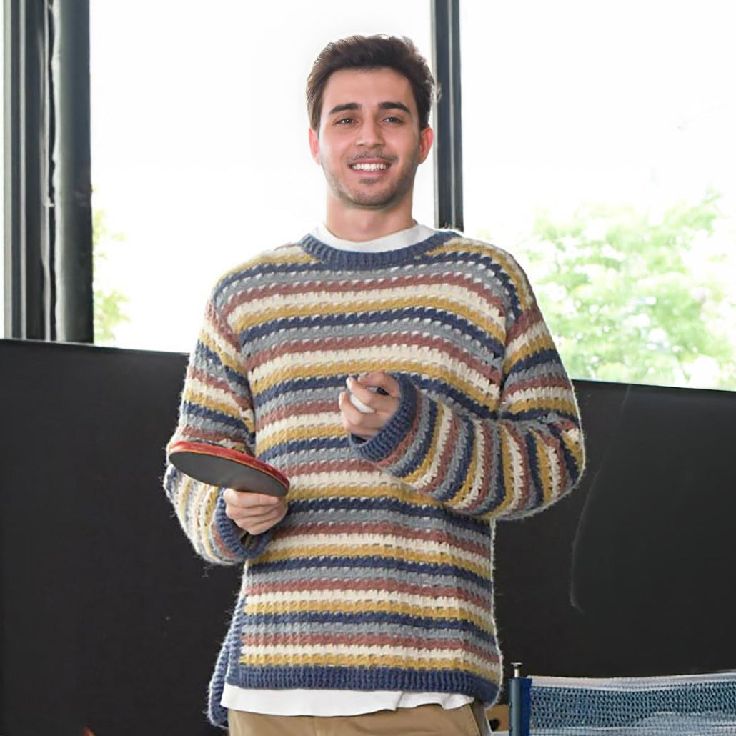 crochet men's pullover