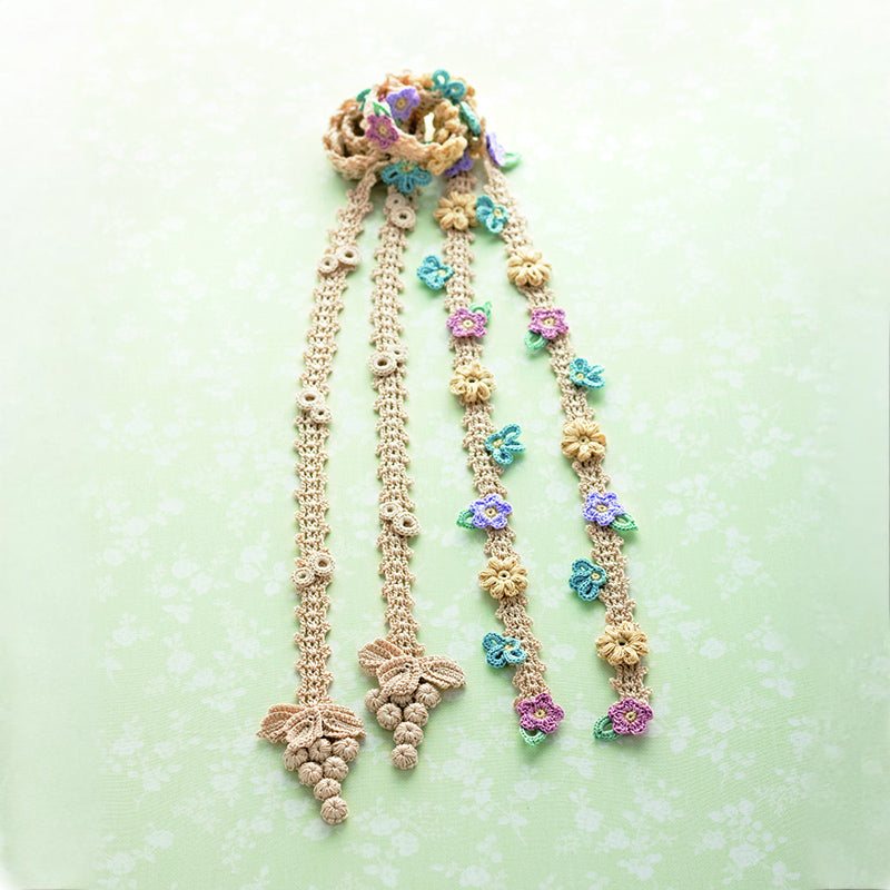 Grape lariat and small flower lariat