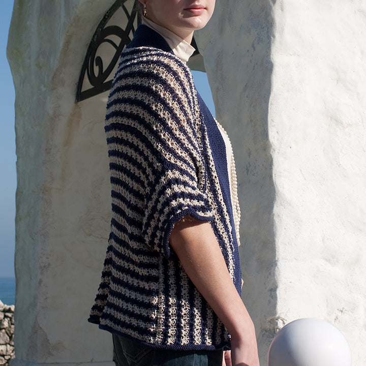 nautical striped cape jacket