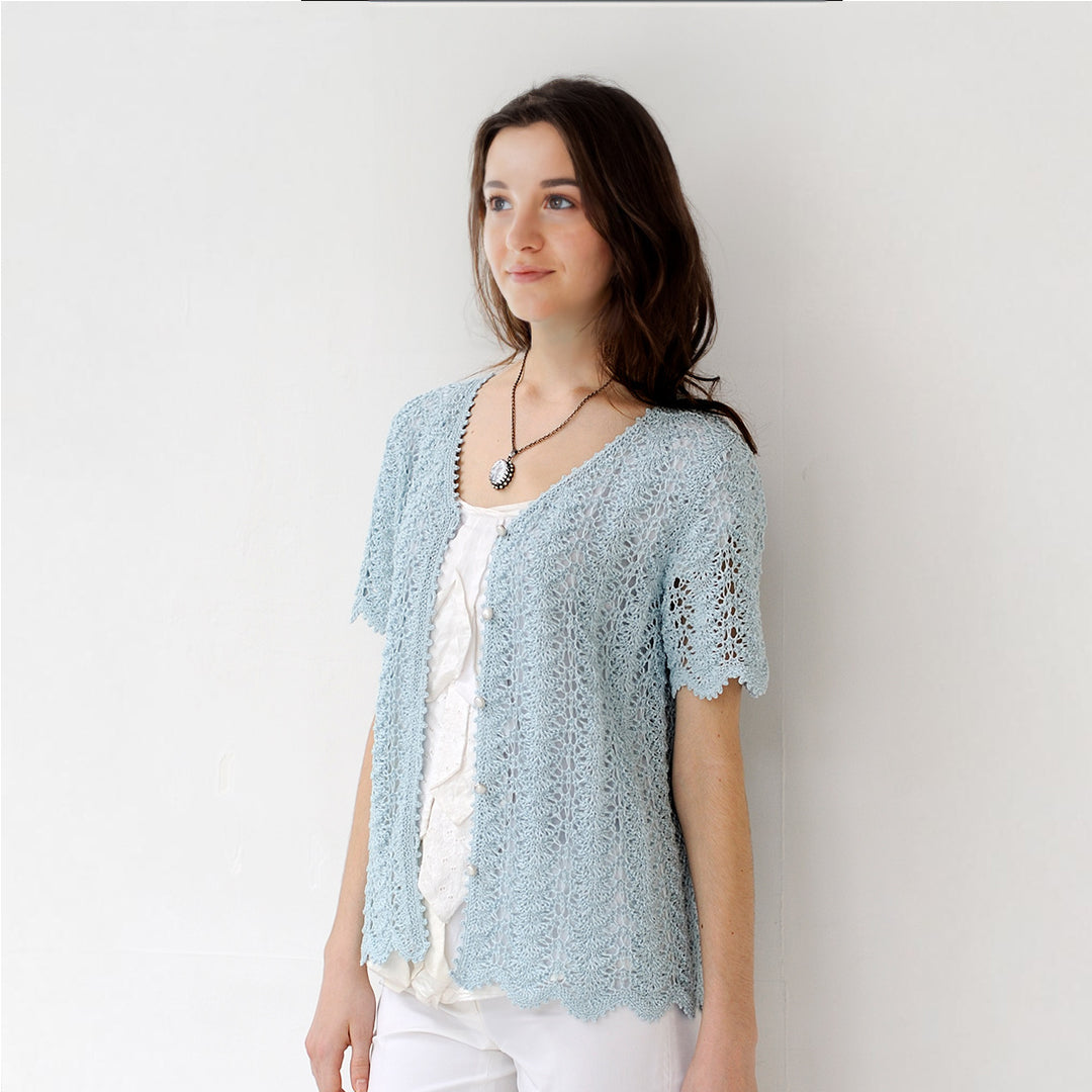 Watermark short sleeve cardigan