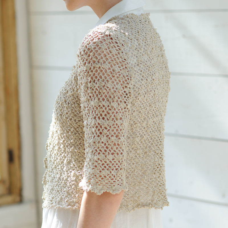 scalloped cardigan